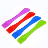 Amazon hot selling creative double head food grade silicone spatula brush